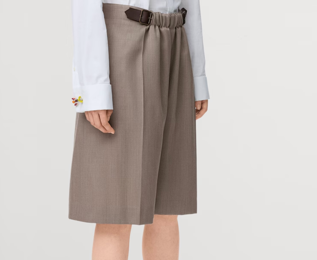 LOEWE Wool Buckled Shorts