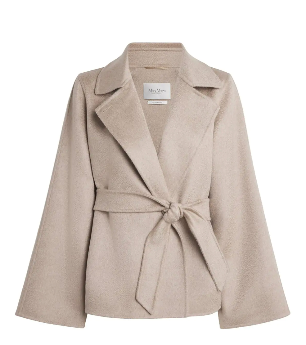 Max Mara Cashmere Wrap Short Coat