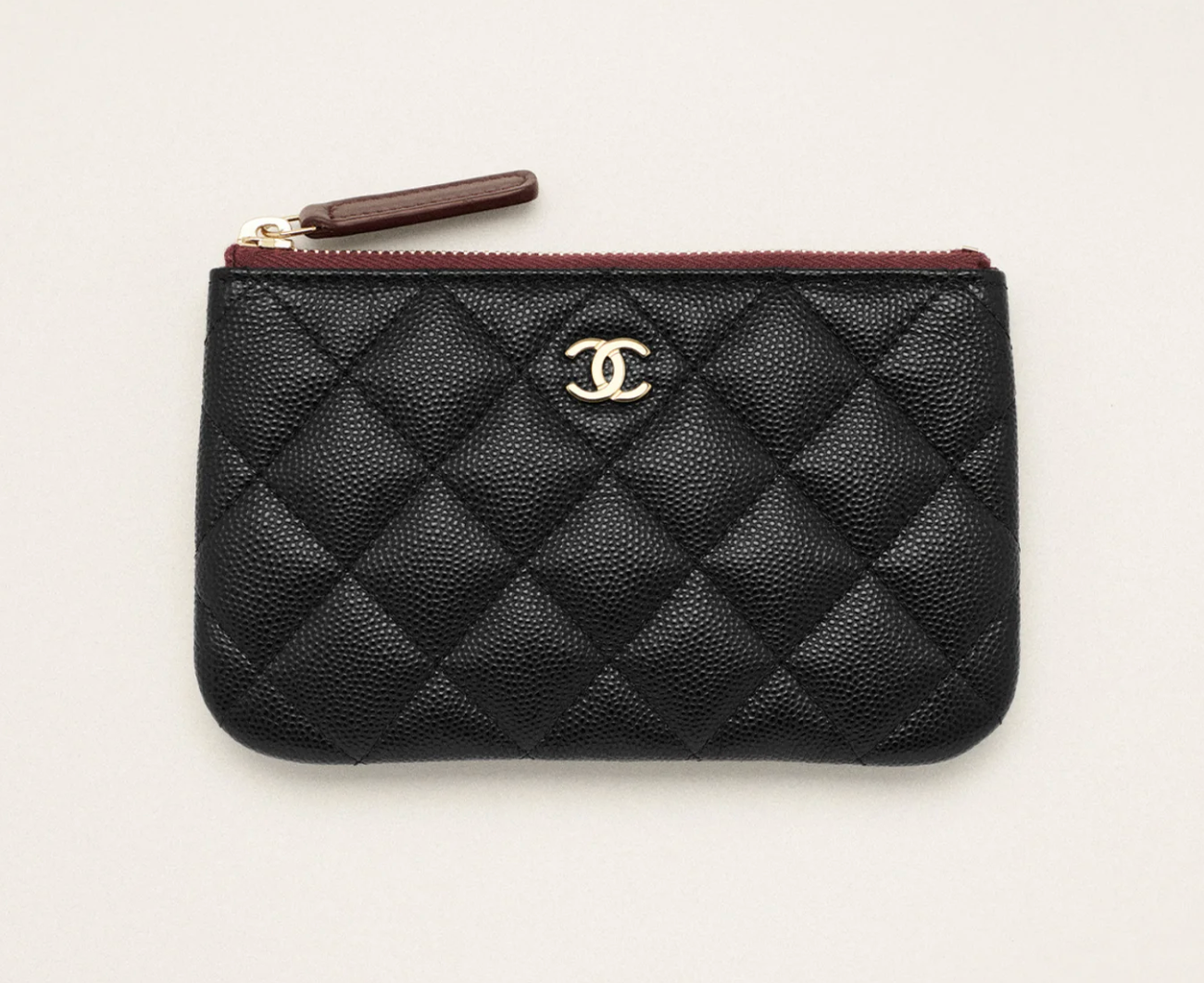 Classic small zippered pouch
