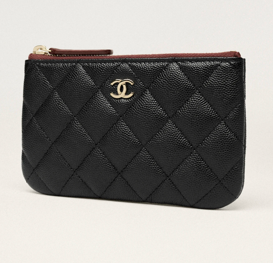 Classic small zippered pouch