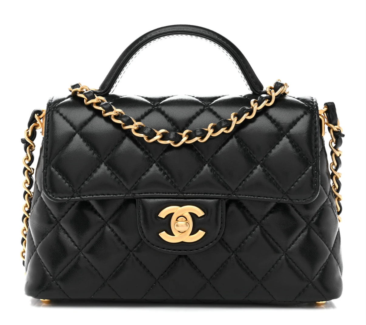 Chanel 25P Kelly Mini Top Handle Flap Bag