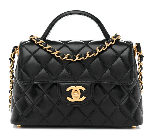 Chanel 25P Kelly Mini Top Handle Flap Bag