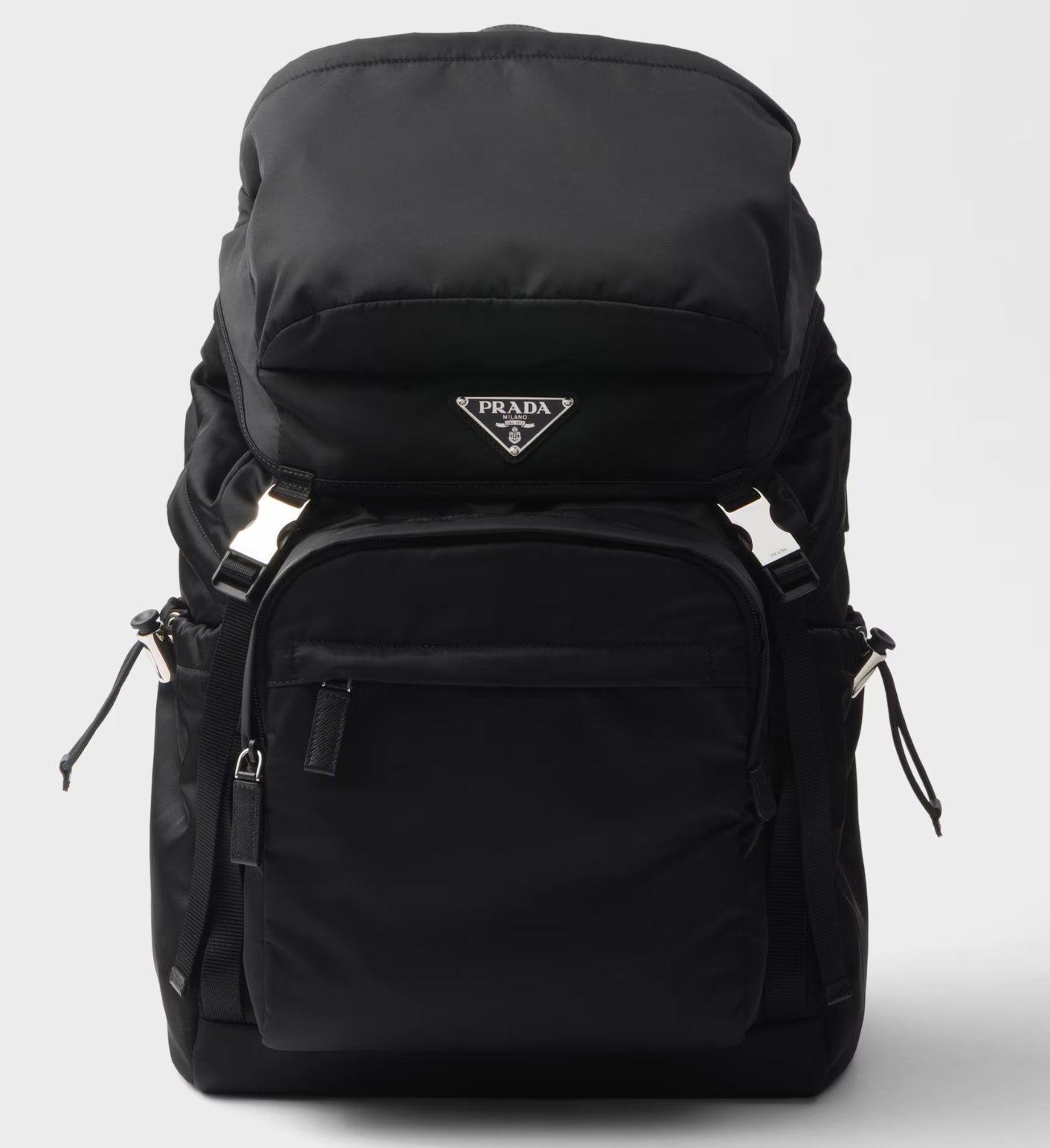 Re-Nylon and Saffiano leather backpack