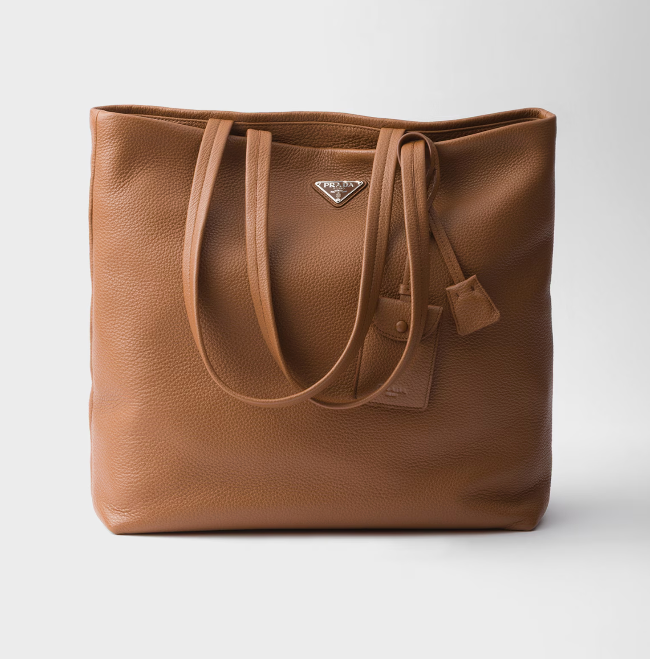 Prada large leather tote bag