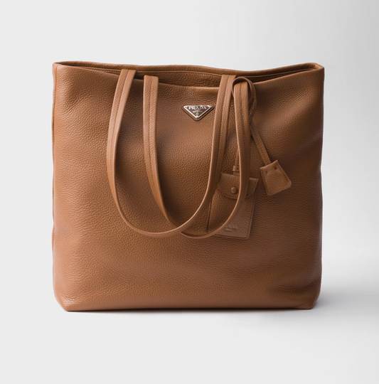 Prada large leather tote bag