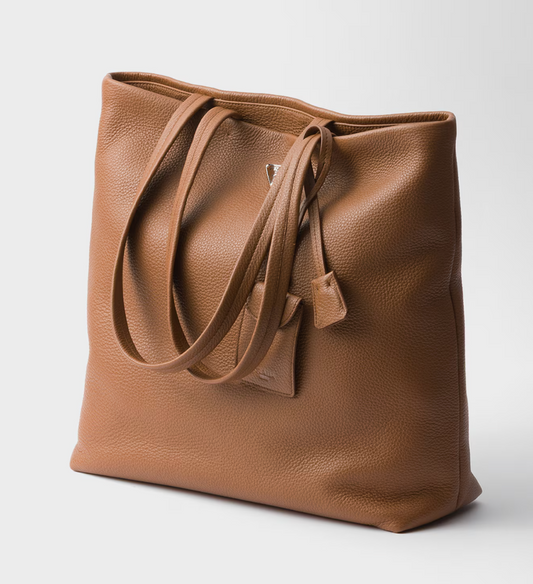 Prada large leather tote bag
