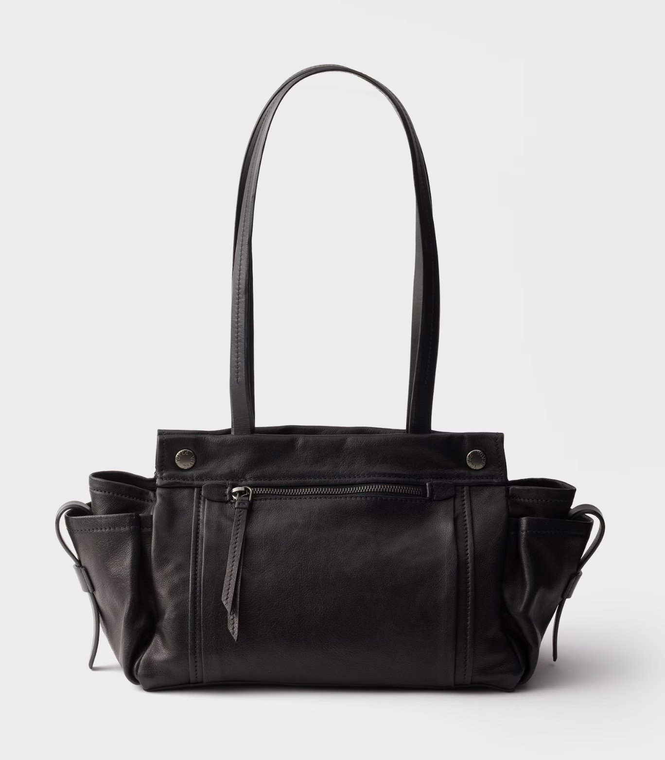 Prada Route medium leather tote bag