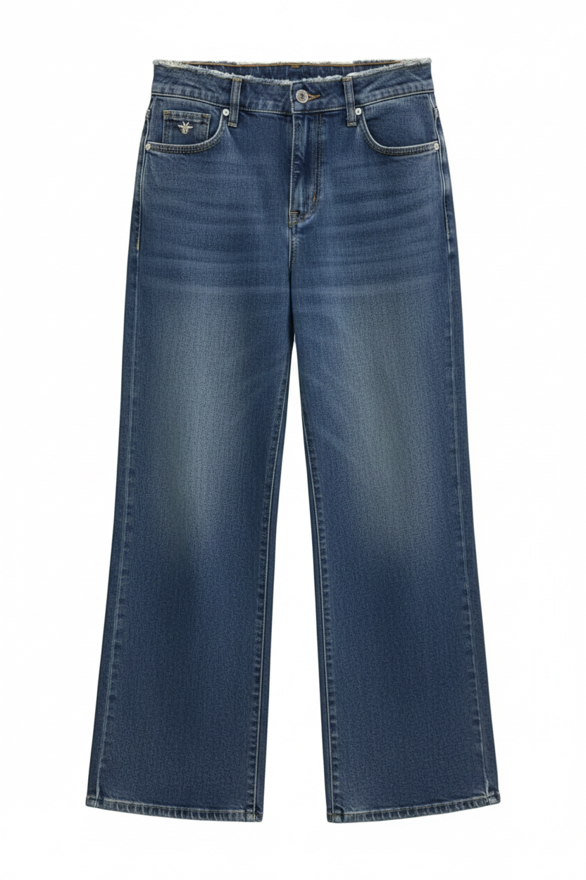 Dior cursive embroidery jeans