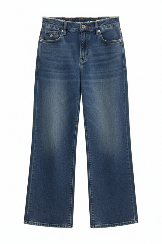 Dior cursive embroidery jeans
