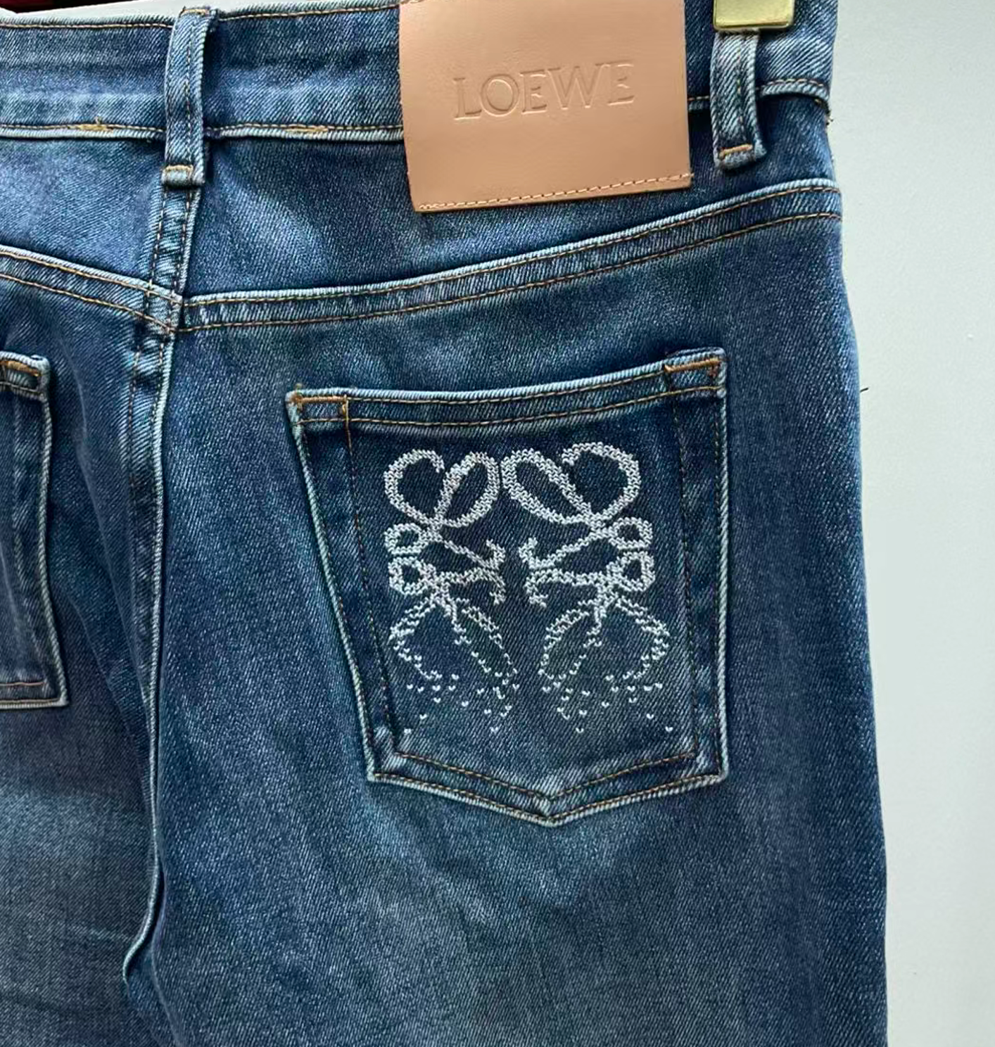 LOEWE Anagram-embroidered jeans