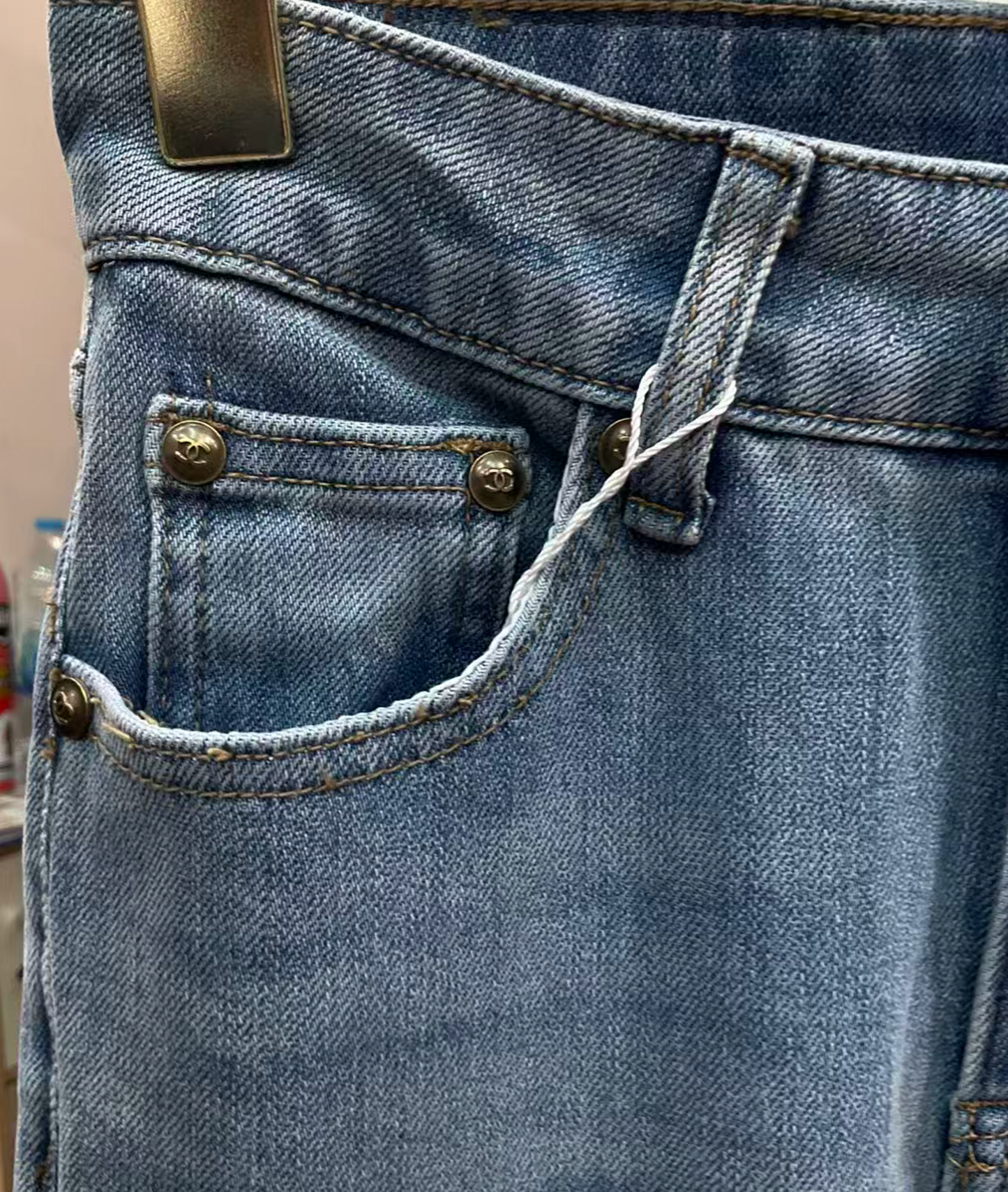 Chanel light-wash denim Jeans