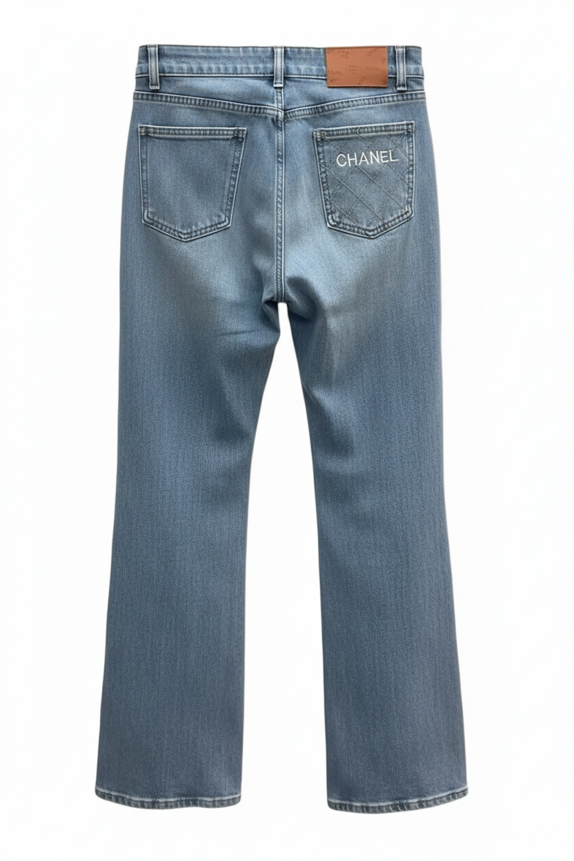 Chanel light-wash denim Jeans