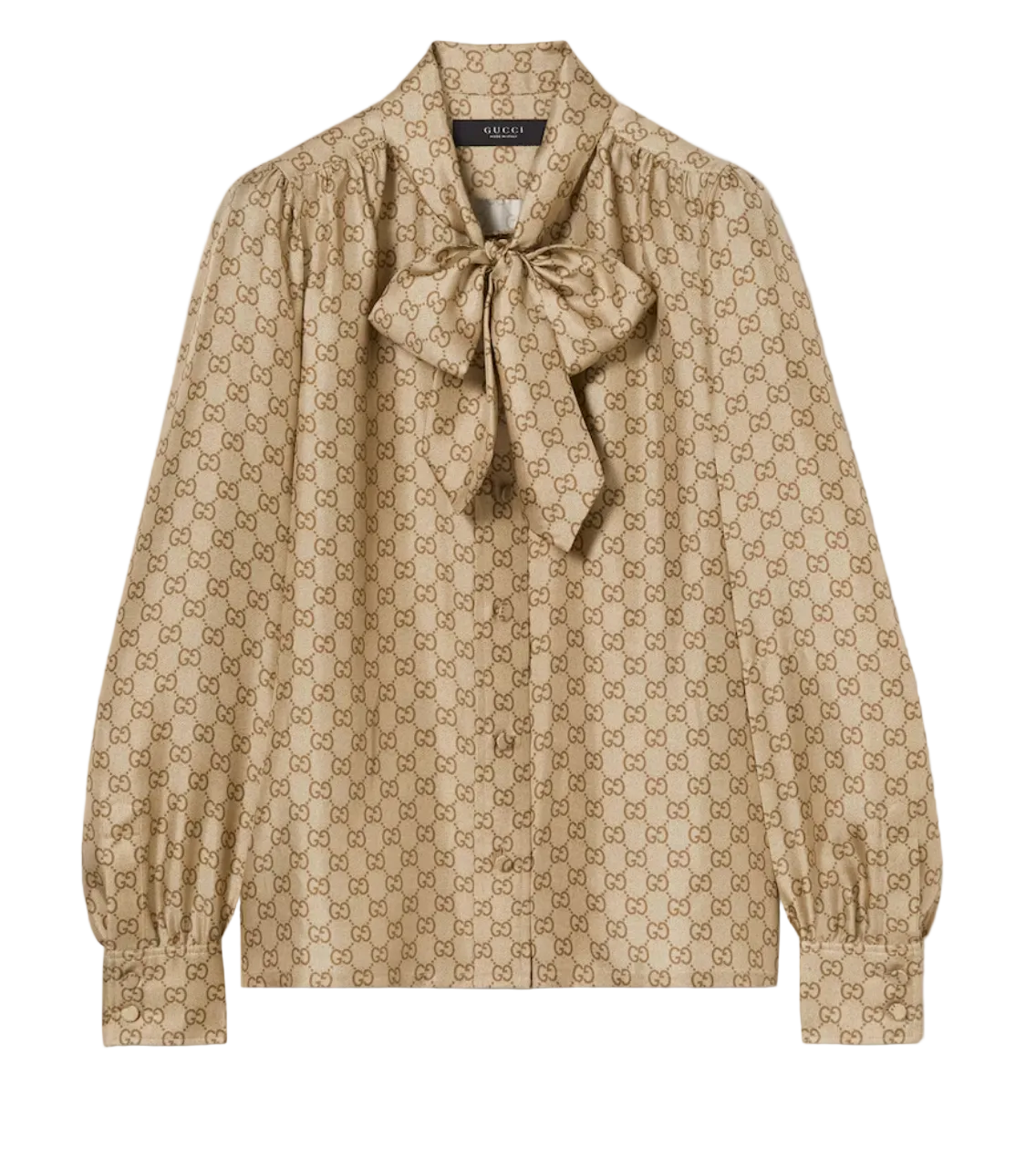 Gucci Printed Silk Twill Shirt