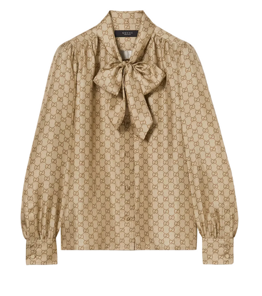 Gucci Printed Silk Twill Shirt