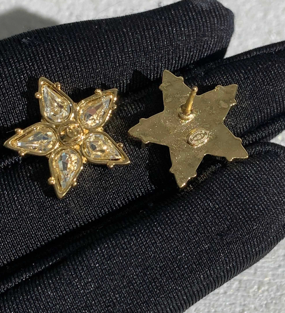 Chanel Stud Earring Crystal Stars
