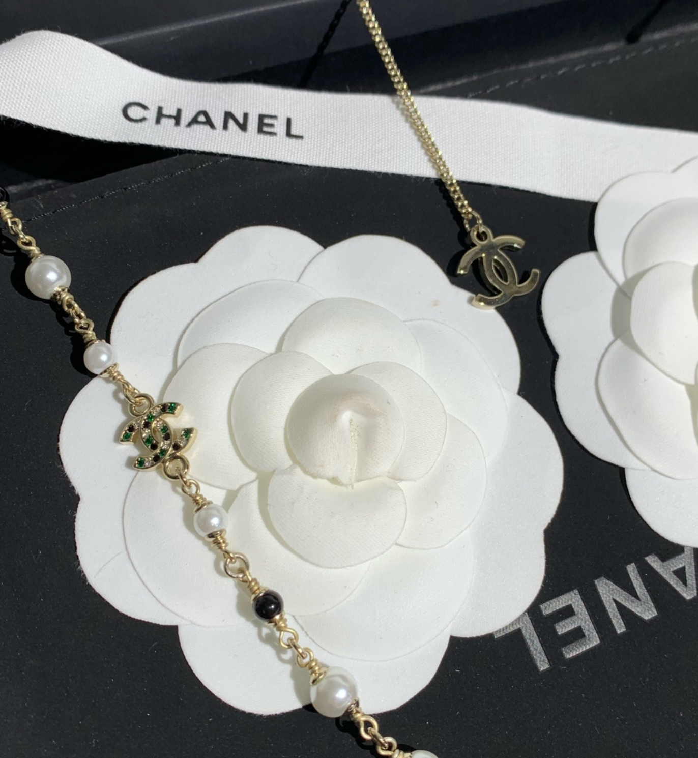 Chanel long necklace a dear charm
