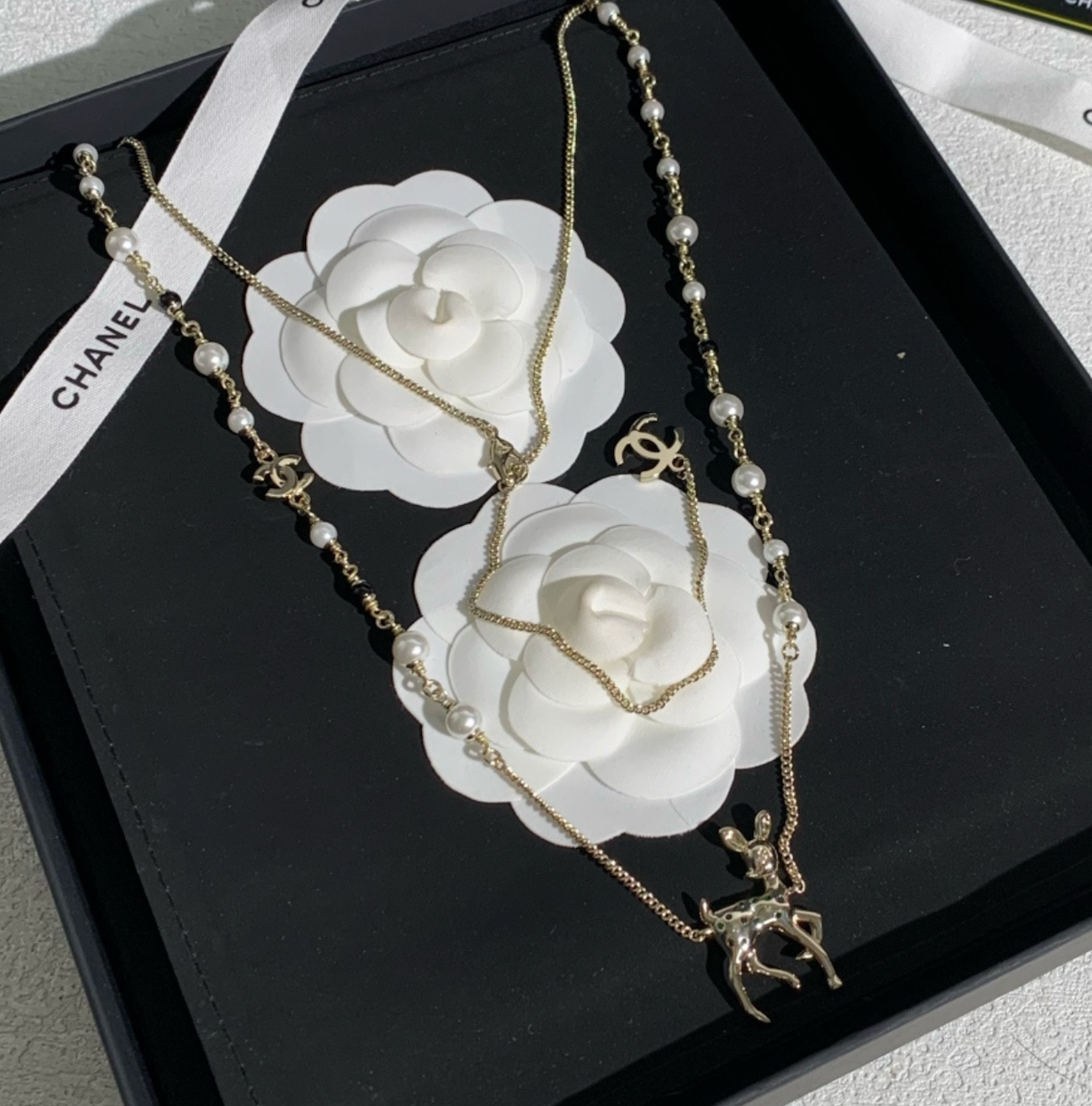 Chanel long necklace a dear charm