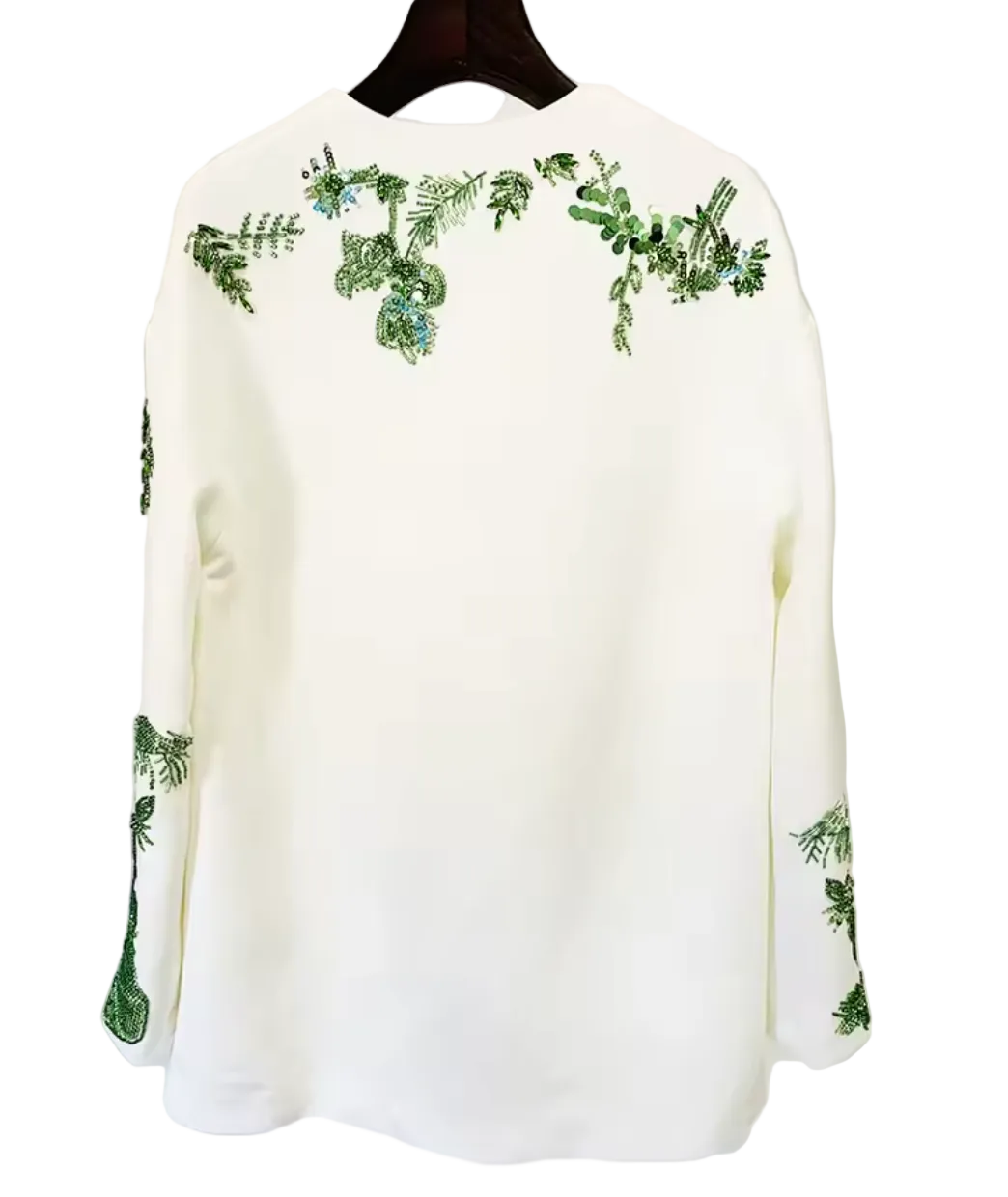 Two-piece ensemble beaded floral suit