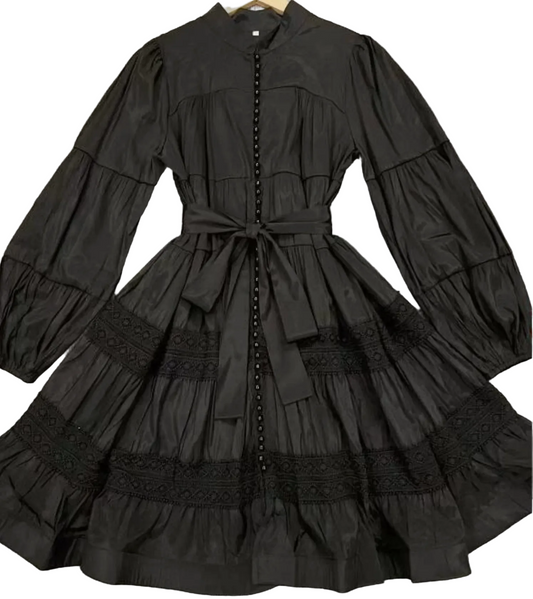 Miss Rosier Inès lace cut-out layered mini dress