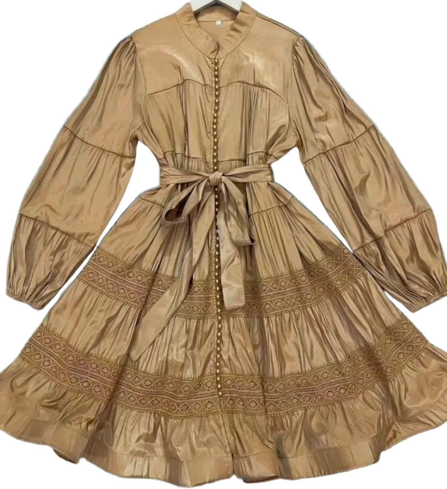 Miss Rosier Inès lace cut-out layered mini dress
