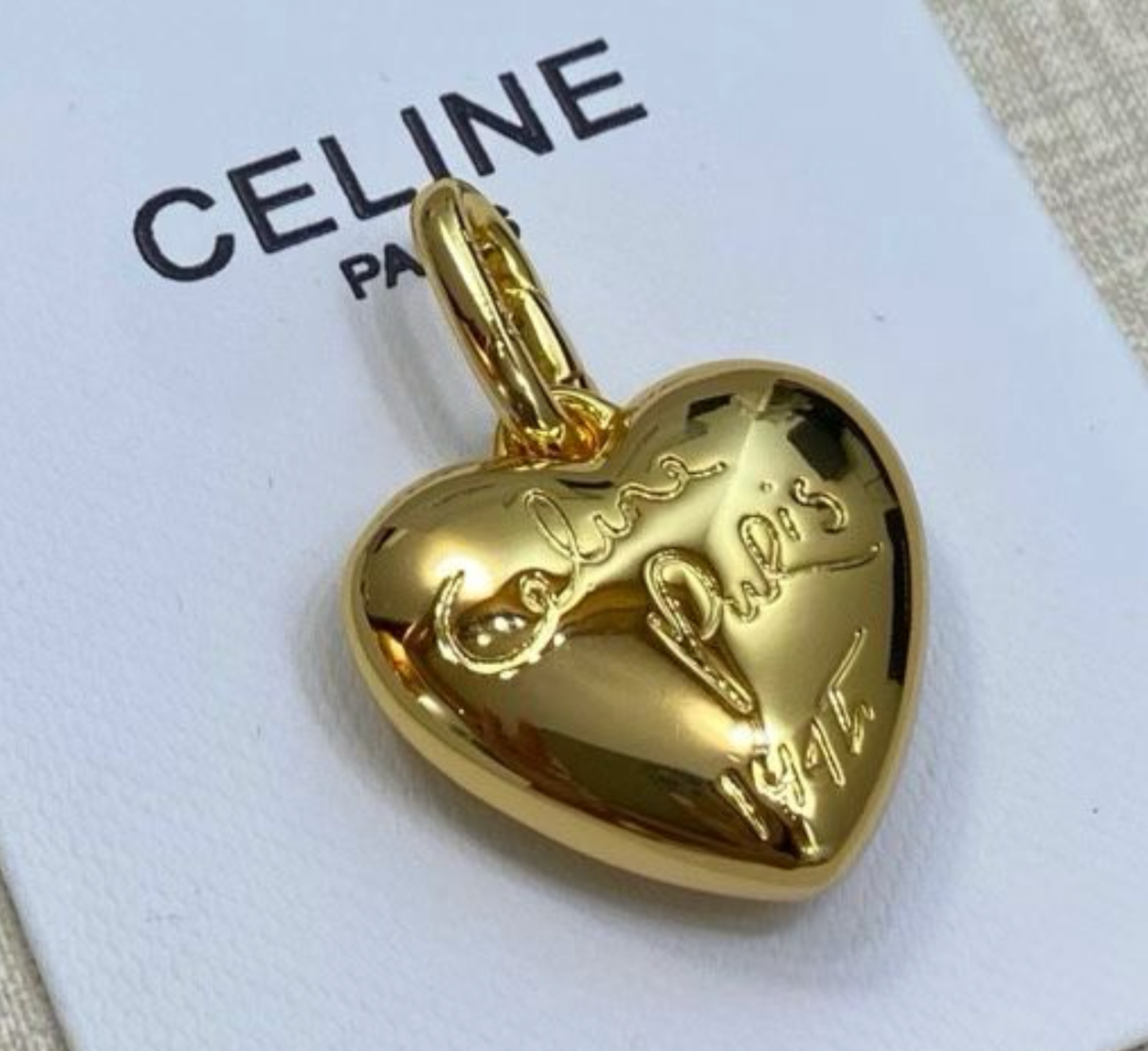 CELINE Heart Chain Bracelet Gold