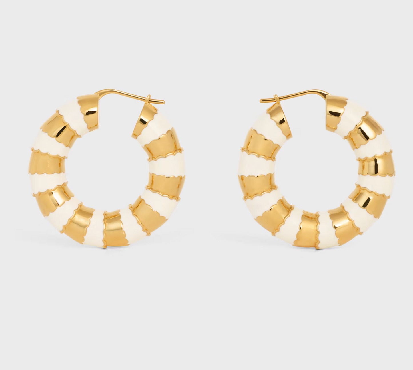 Celine Hoop earrings with enamel coating
