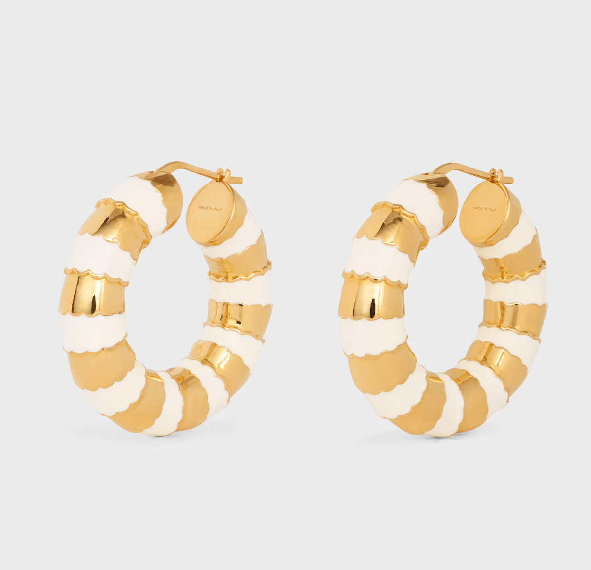Celine Hoop earrings with enamel coating