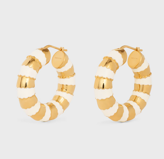 Celine Hoop earrings with enamel coating
