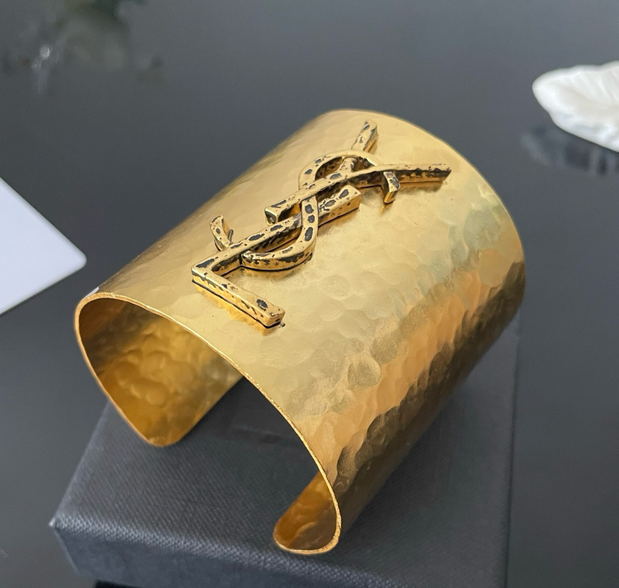 YSL Cassandre Cuff in Metal