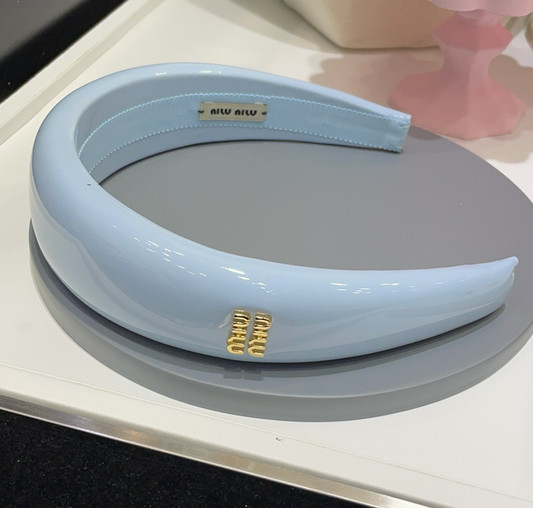 Miu Miu patent leather headband