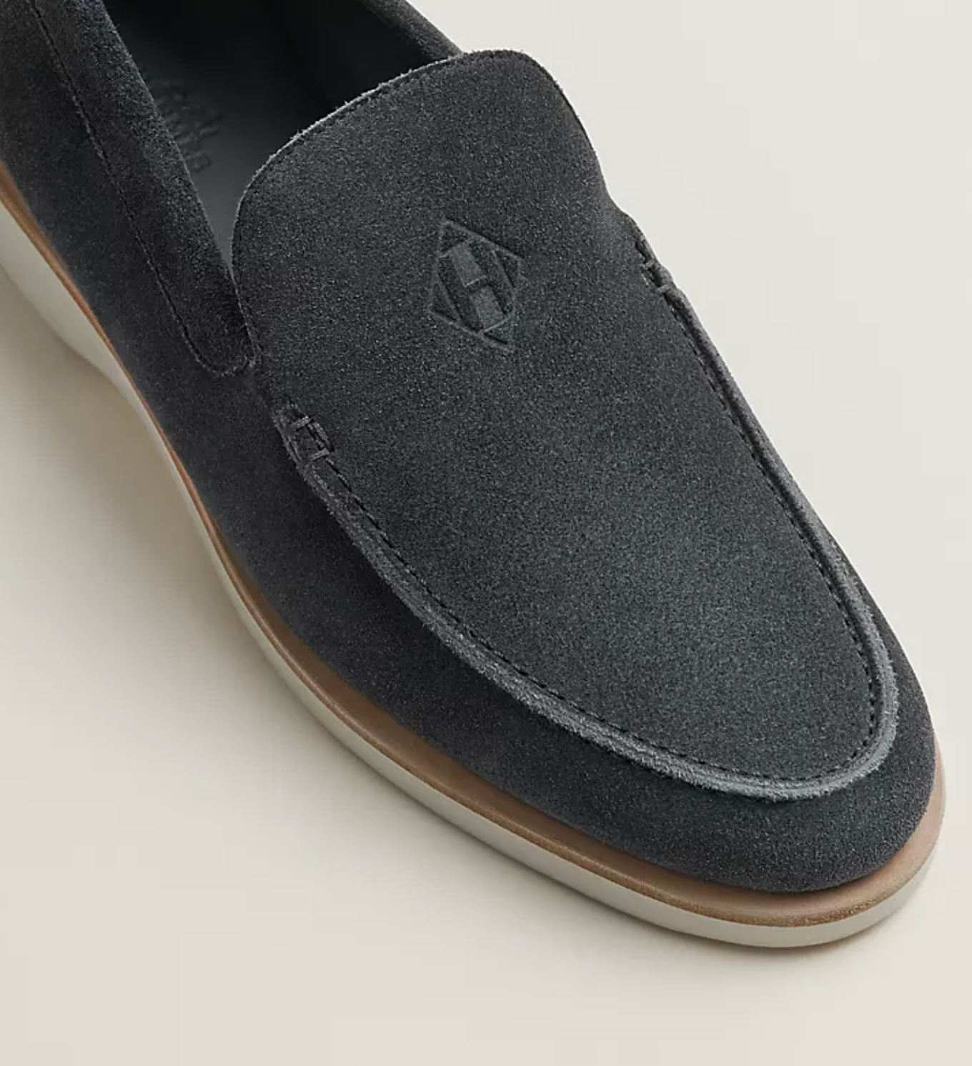 Hermes Low Loafer in Gris Orage Colour