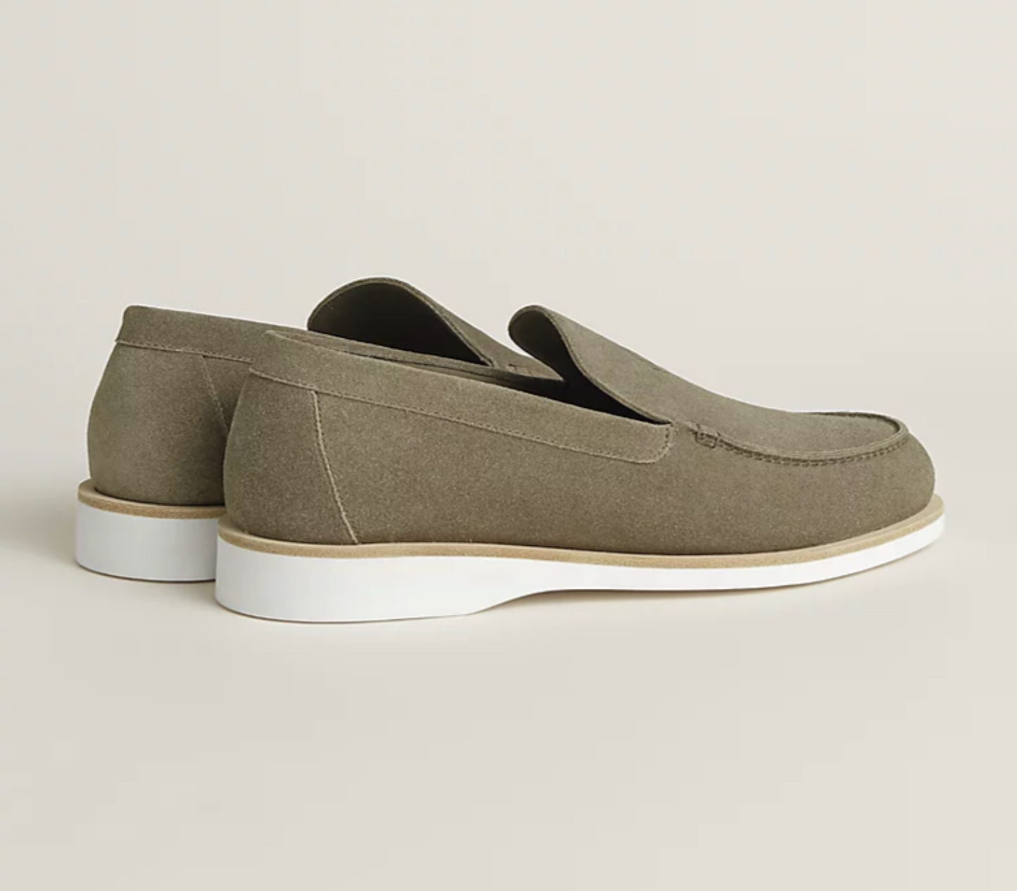 Hermes Low Loafer in étoupe