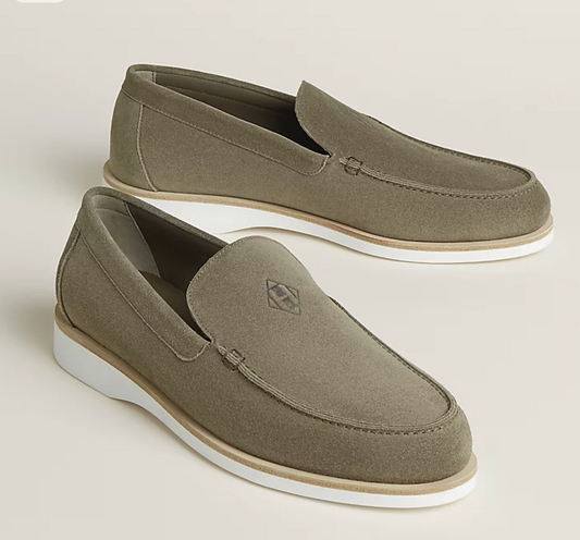 Hermes Low Loafer in étoupe