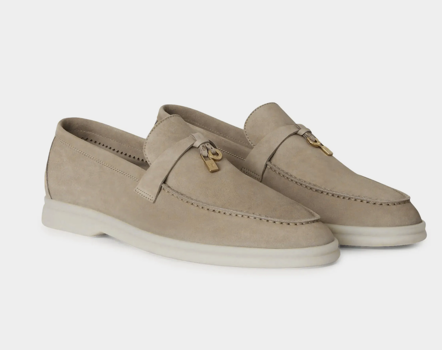 Loro Piana Loafer Suede Beige Corda