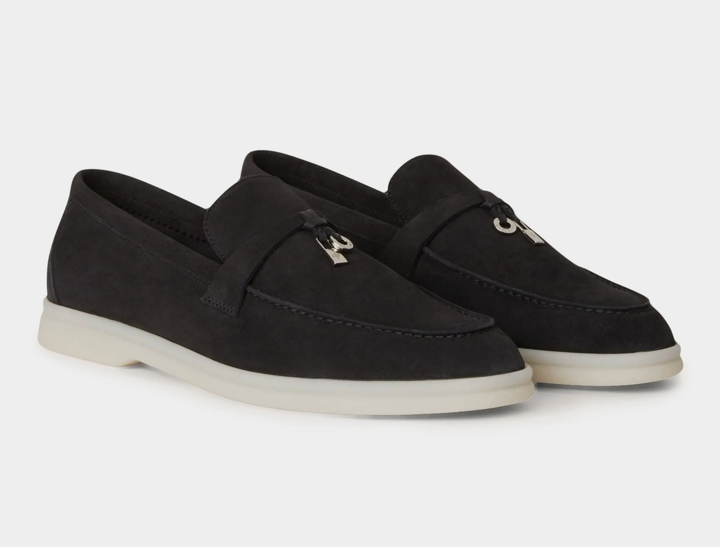 Loro Piana Suede Caviar Loafers
