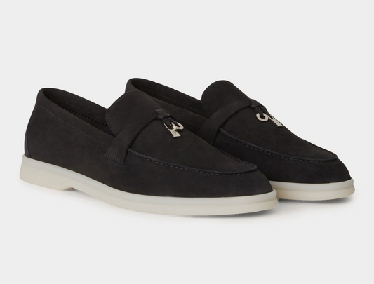 Loro Piana Suede Caviar Loafers