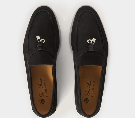 Loro Piana Suede Caviar Loafers