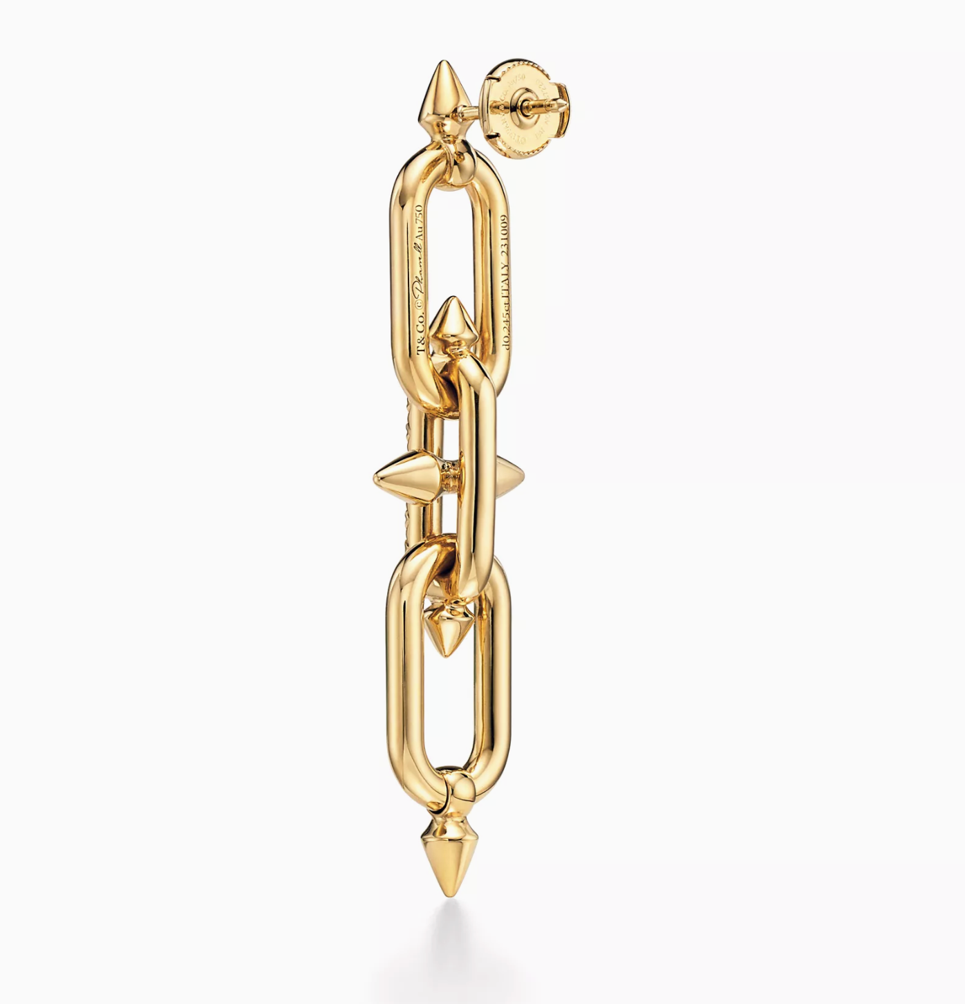 Tiffany-style Hardware link drop earrings