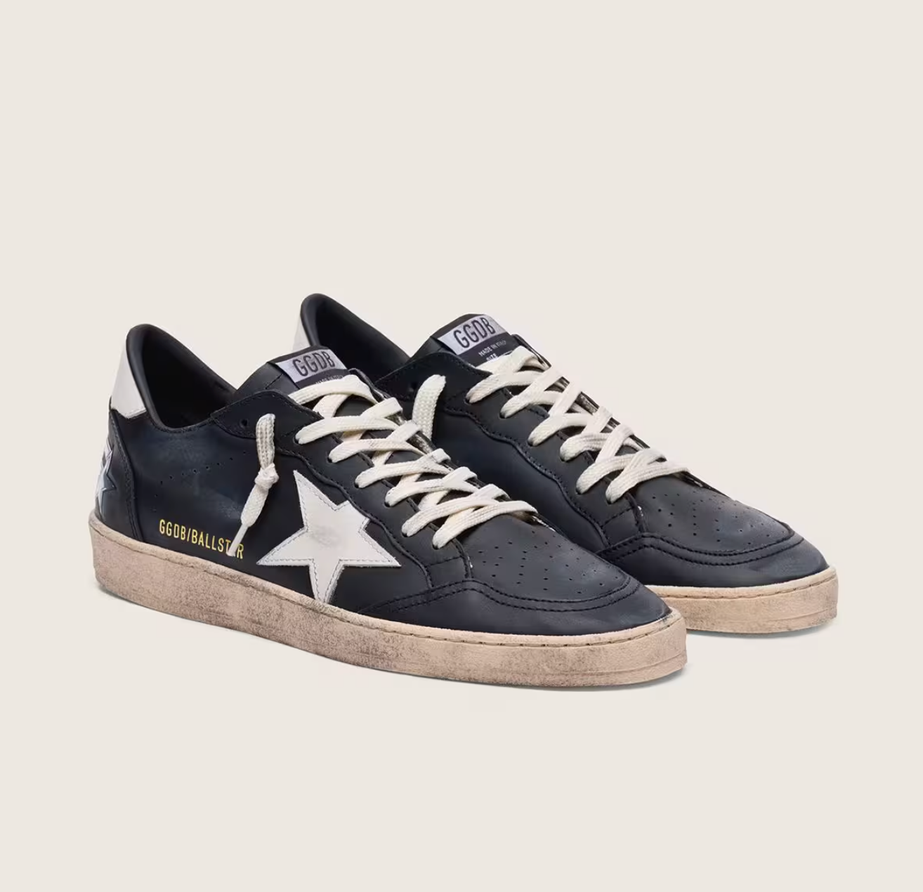 Golden Goose Ball Star sneakers in black leather