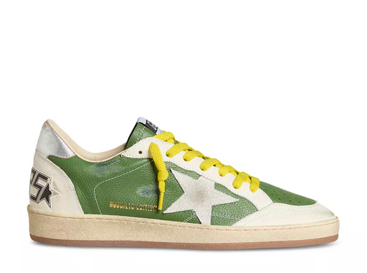 GGDB Ball Star sneakers featuring a green leather