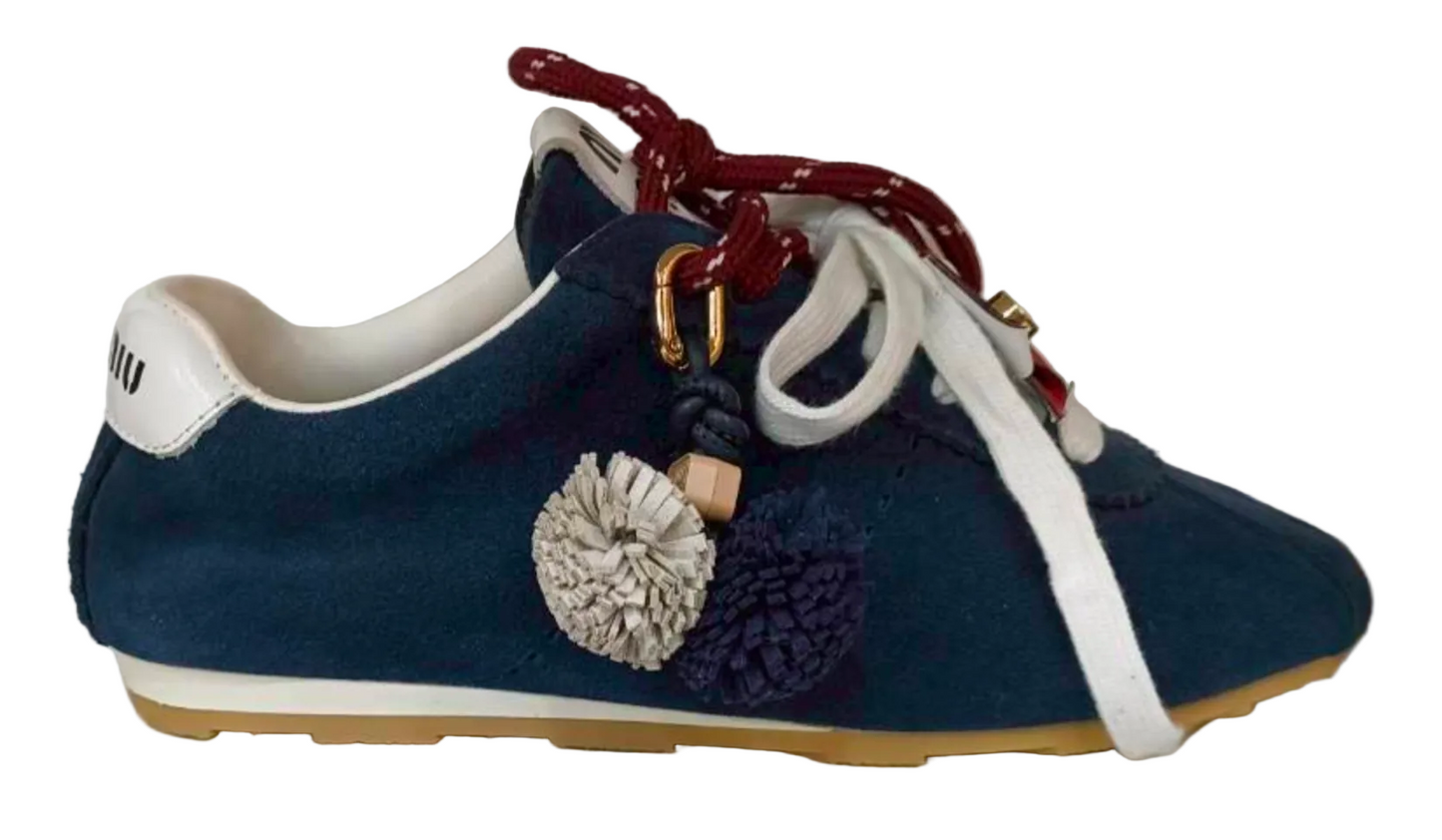 Miu Miu Plume suede sneaker