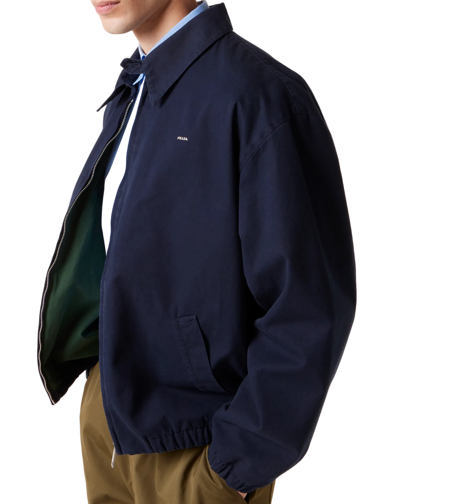 Prada Technical Cotton Zip-Up Jacket