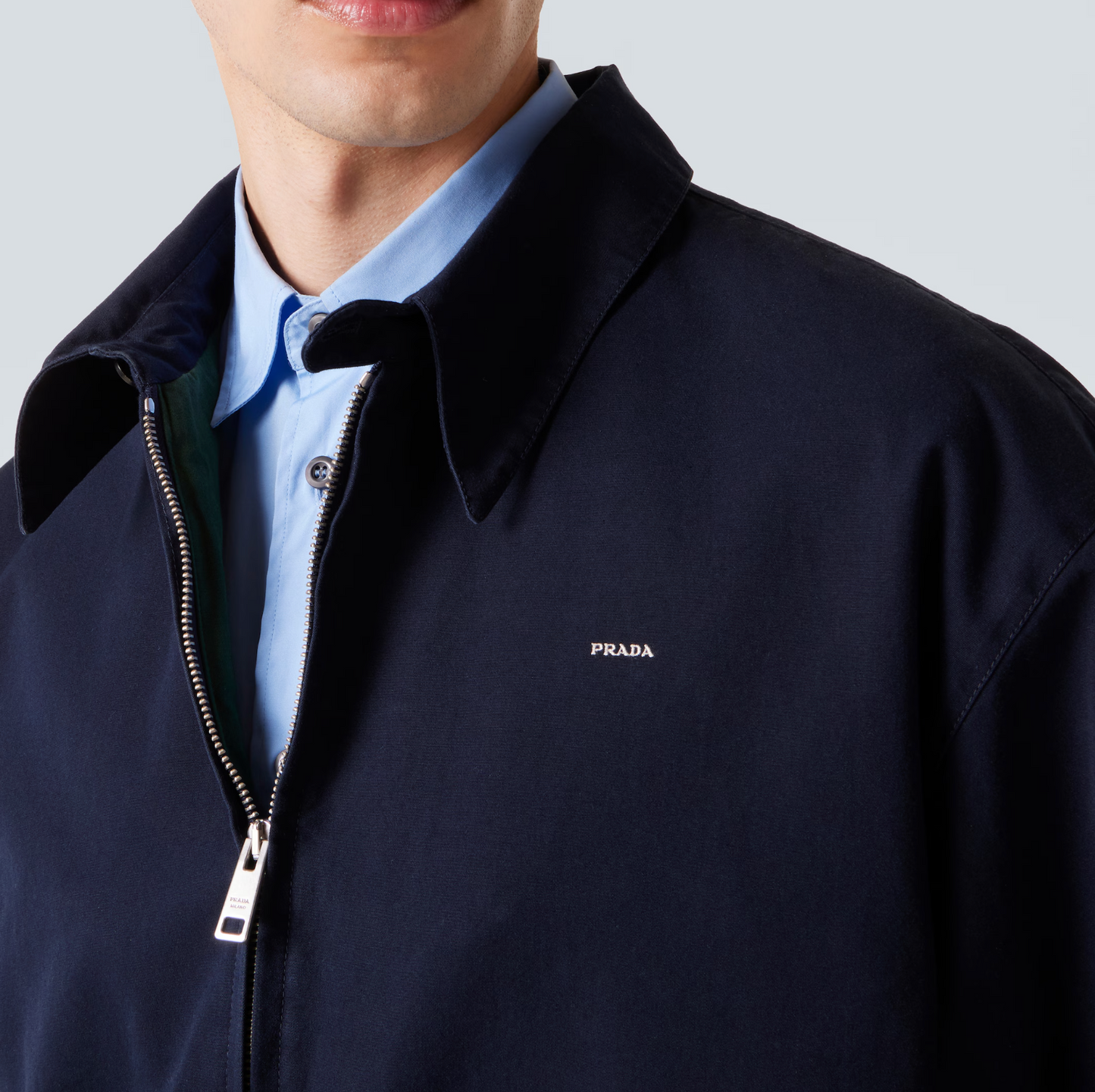 Prada Technical Cotton Zip-Up Jacket