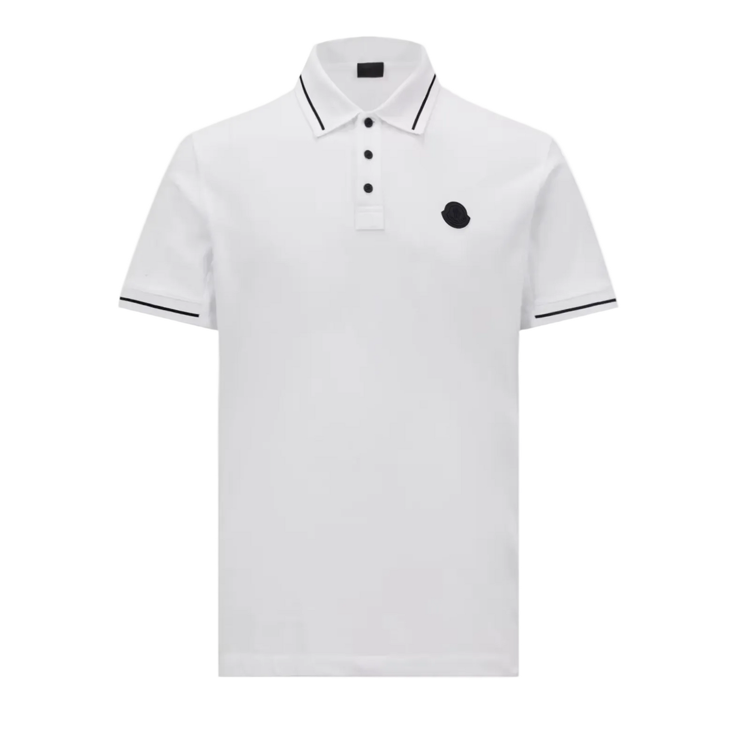 Moncler Logo Patch Cotton Polo Shirt