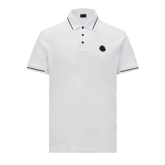 Moncler Logo Patch Cotton Polo Shirt