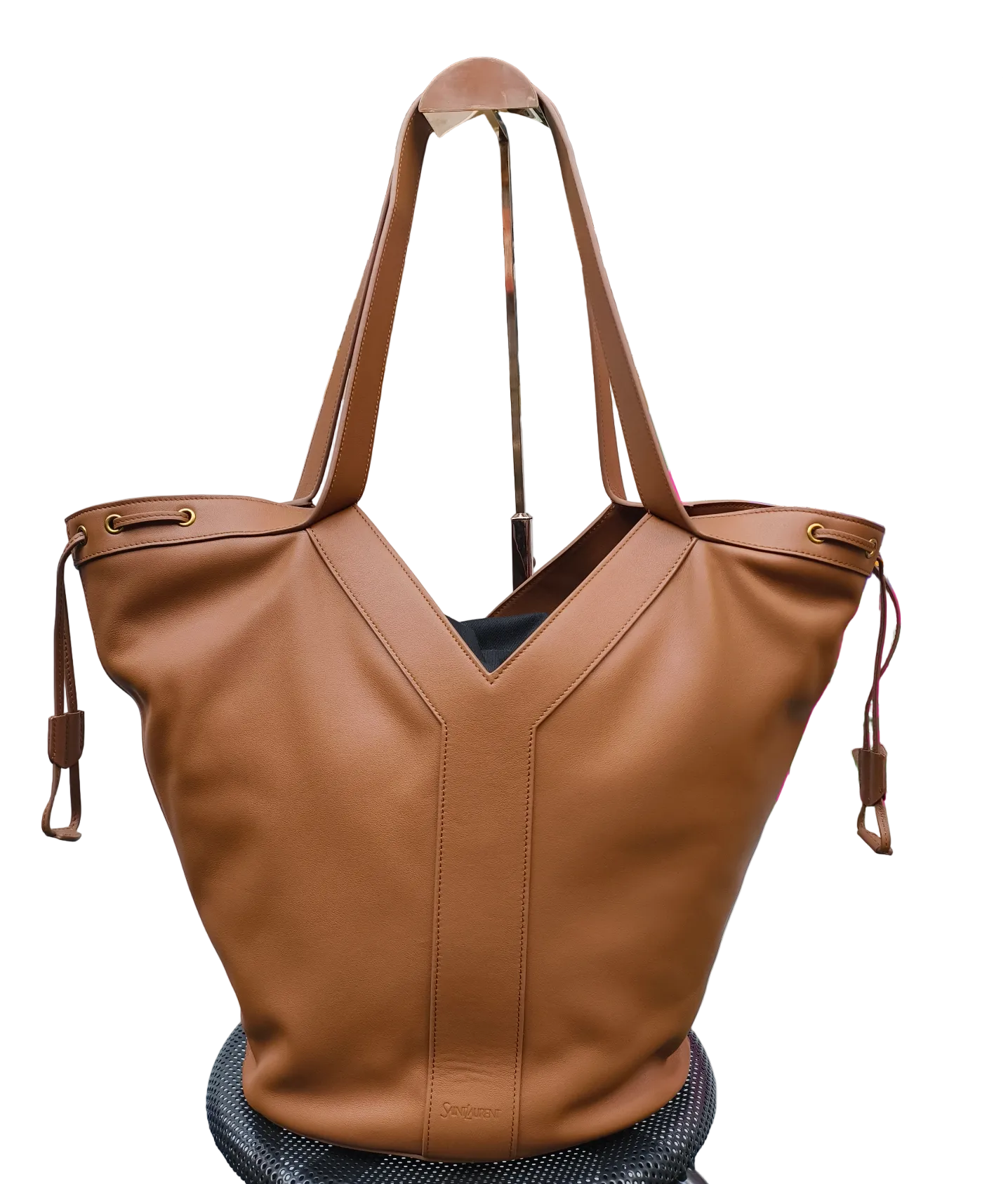 Saint Laurent "Y" Drawstring Tote Bag