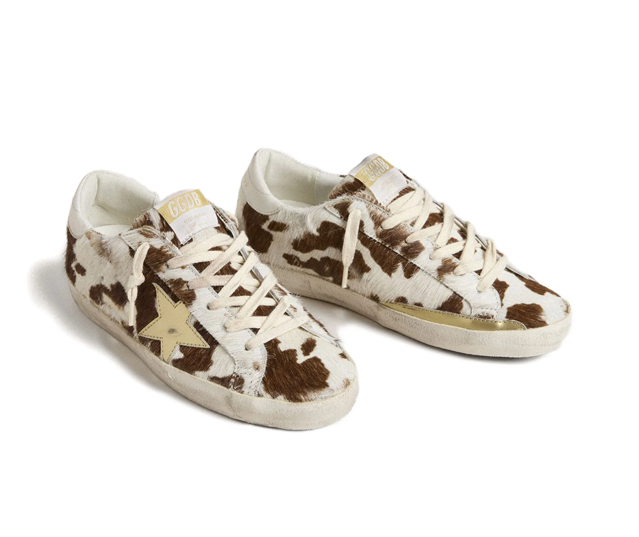 Golden Goose Super-Star Cow Horsy Low-Top Sneakers