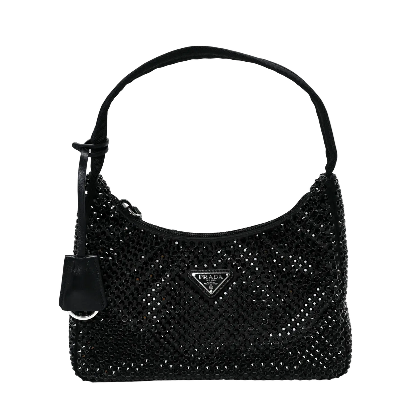Prada Re-Edition Mini Satin Bag with Crystals