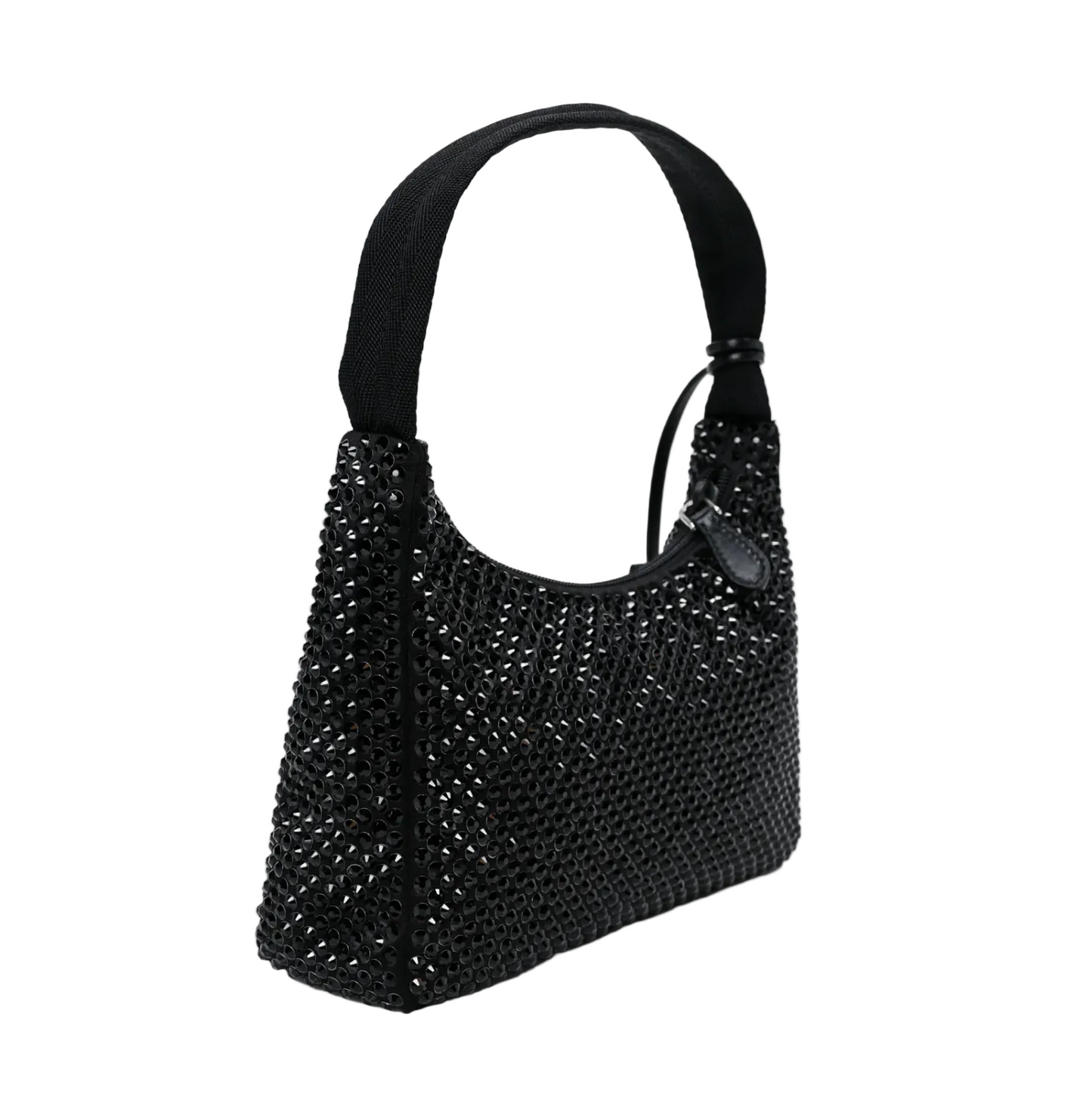 Prada Re-Edition Mini Satin Bag with Crystals