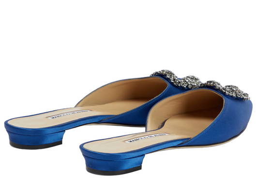 Manolo Blahnik Hangisi Satin Mules